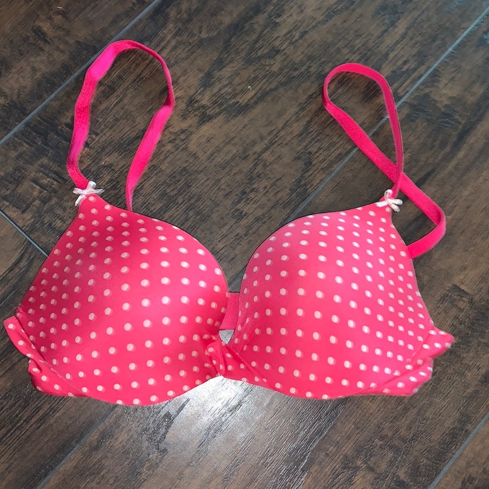 Bright Polkadot Pink Victoria’s Secret bra